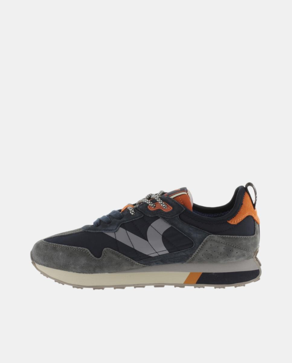 Zapatillas deportivas unisex de nylon con piezas de color y de serraje - Victoria - Azules Azules-3