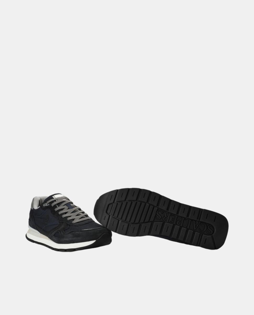 Zapatillas vintage de hombre en ante y malla - Scalpers - Azul marino Azul marino-5