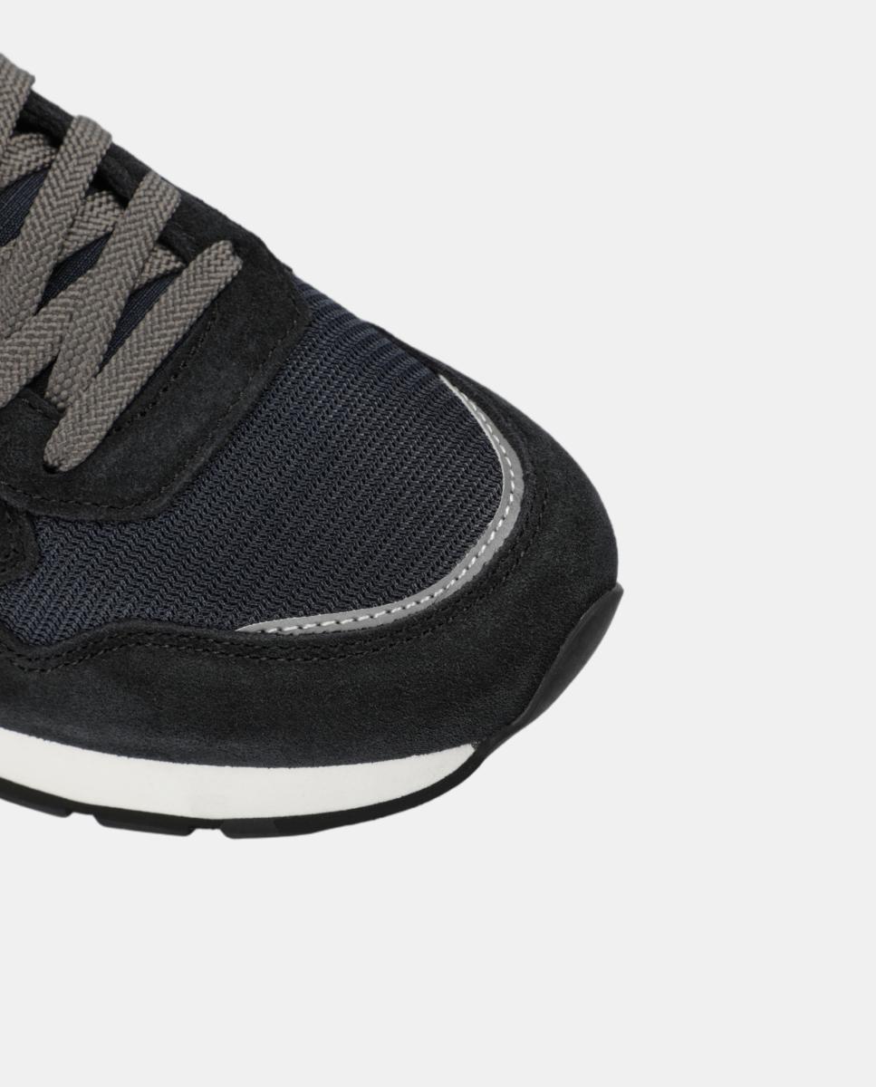 Zapatillas vintage de hombre en ante y malla - Scalpers - Azul marino Azul marino-6