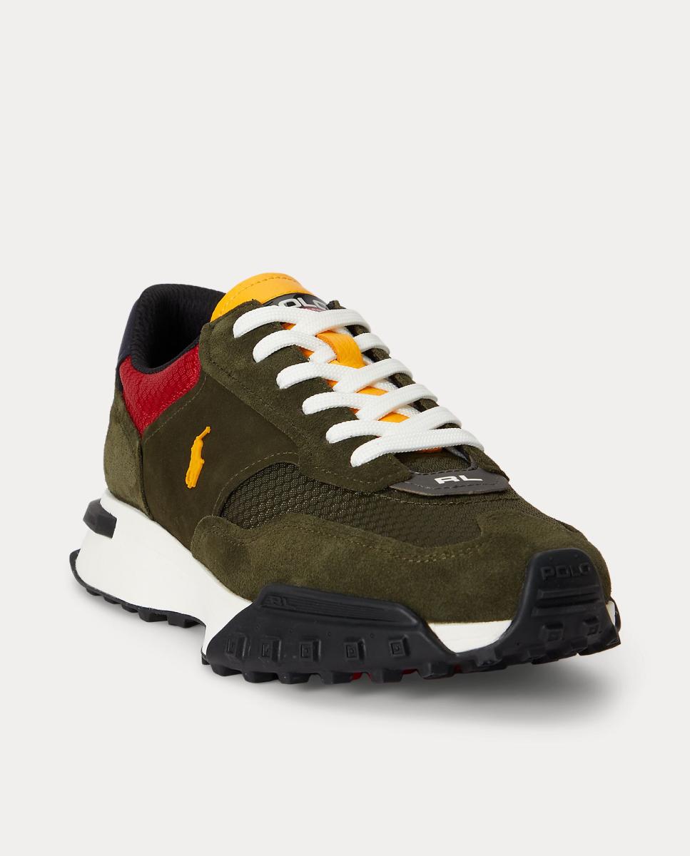 Zapatillas ELDRIDGE de hombre tipo running bajas en piel. - Polo Ralph Lauren - Verde Oliva Verde Oliva-2