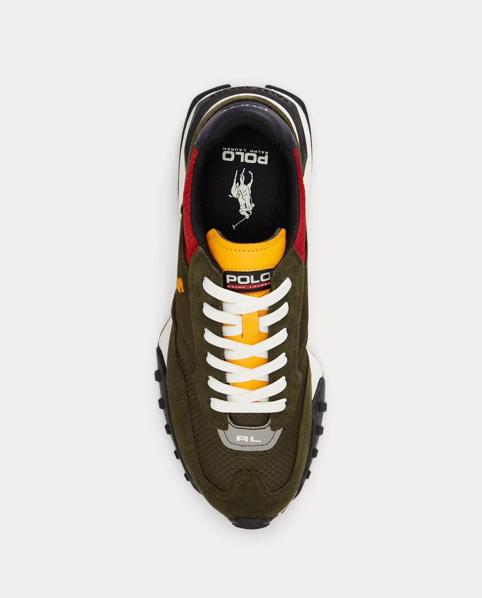 Zapatillas ELDRIDGE de hombre tipo running bajas en piel. - Polo Ralph Lauren - Verde Oliva Verde Oliva-3
