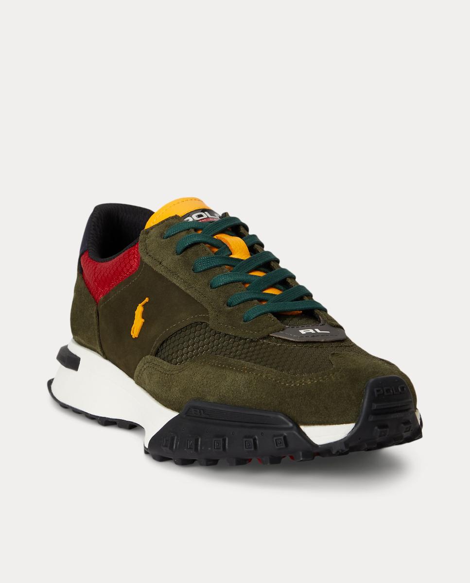 Zapatillas ELDRIDGE de hombre tipo running bajas en piel. - Polo Ralph Lauren - Verde Oliva Verde Oliva-5