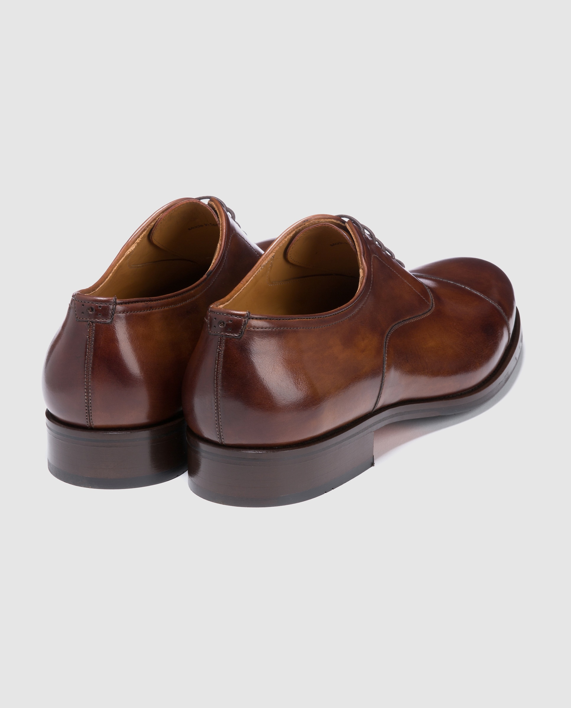 Sapatos de atacadores de homem Magnanni castanho-claro em pele Castanho-claro-3