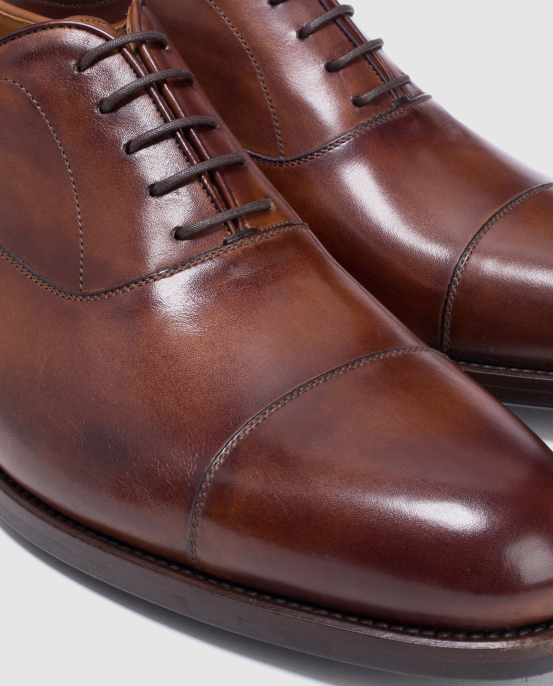 Sapatos de atacadores de homem Magnanni castanho-claro em pele Castanho-claro-5