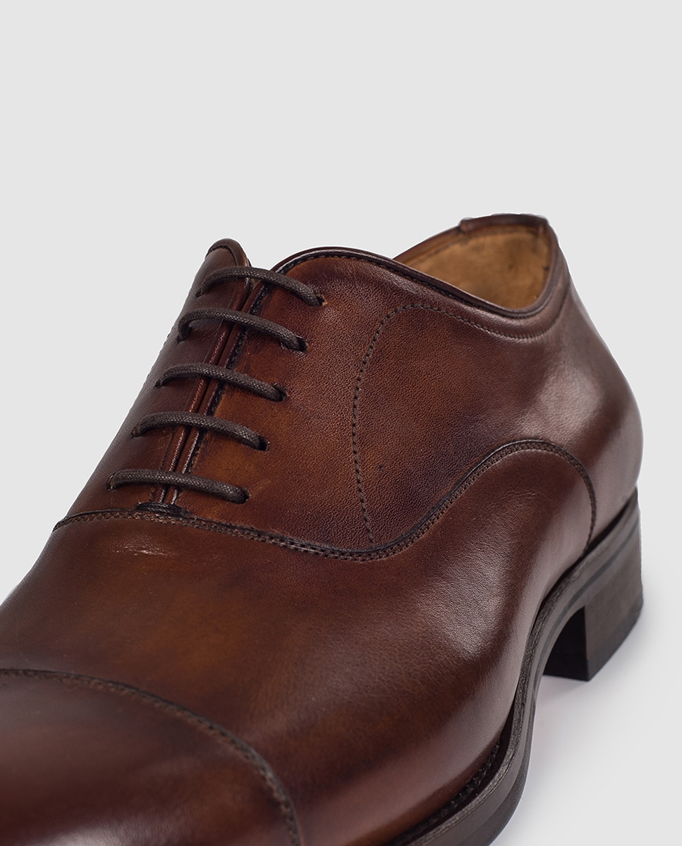 Sapatos de atacadores de homem Magnanni castanho-claro em pele Castanho-claro-6