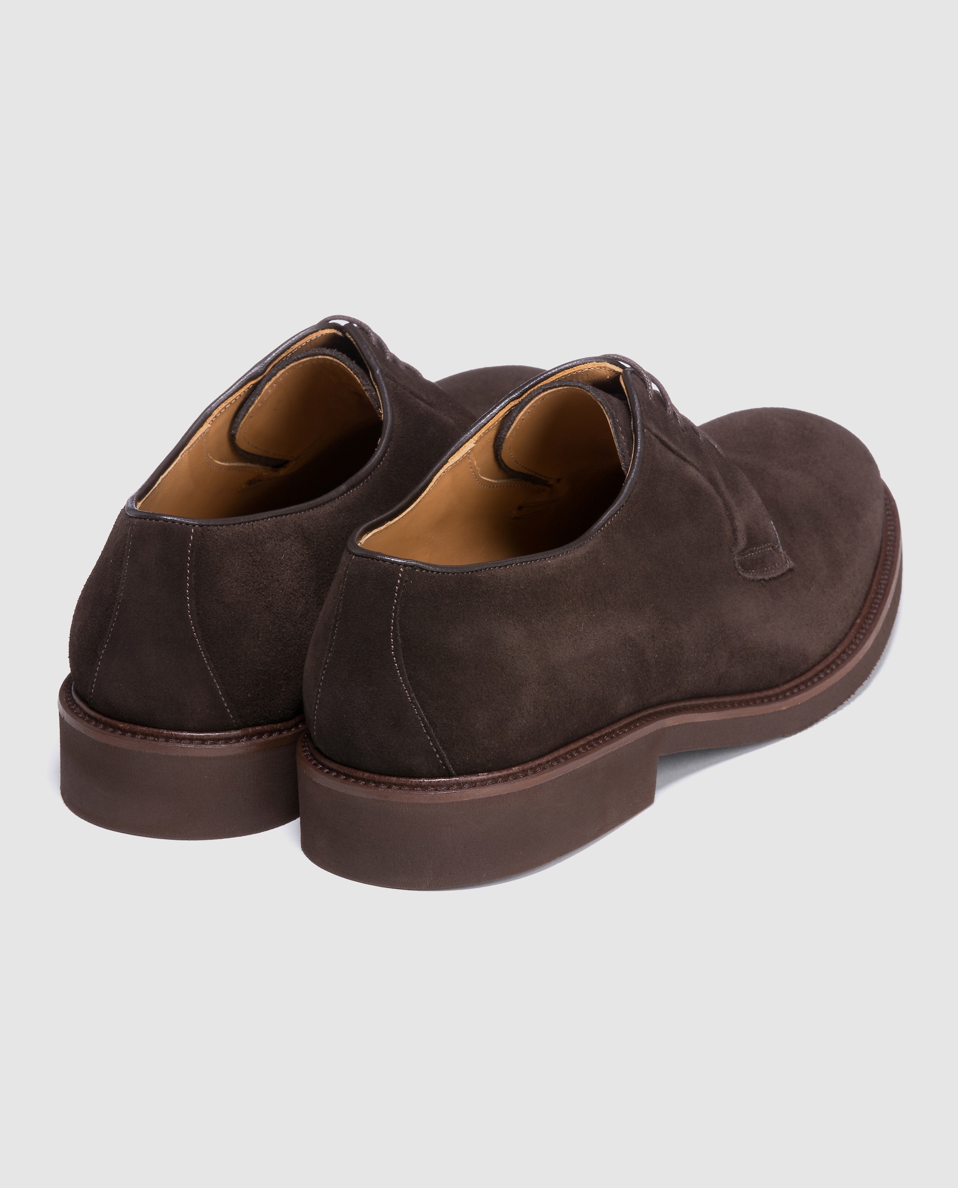 Sapatos clássicos de homem Castellano de camurça castanhos Castanho-3