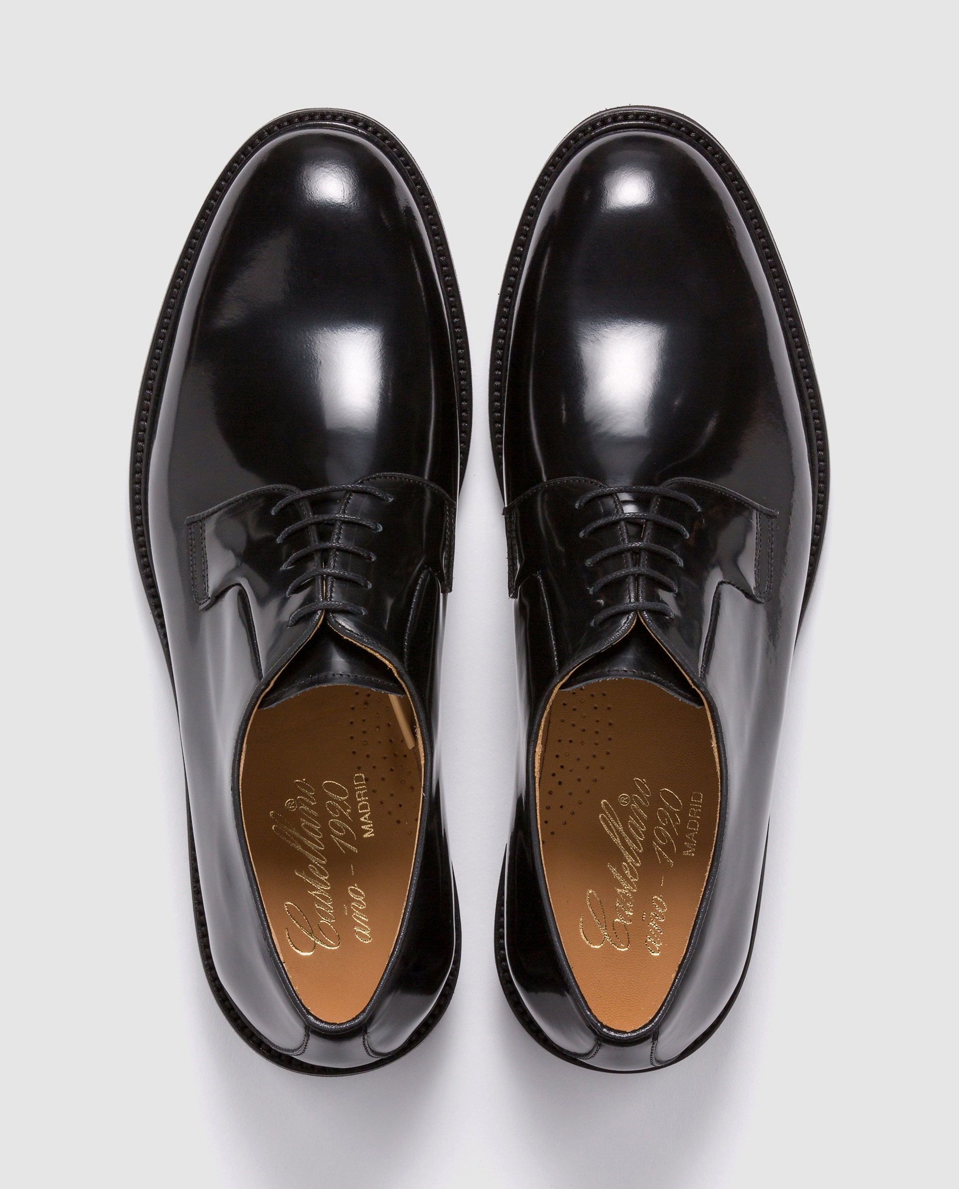 Sapatos clássicos de homem Castellano pretos em pele Preto-4