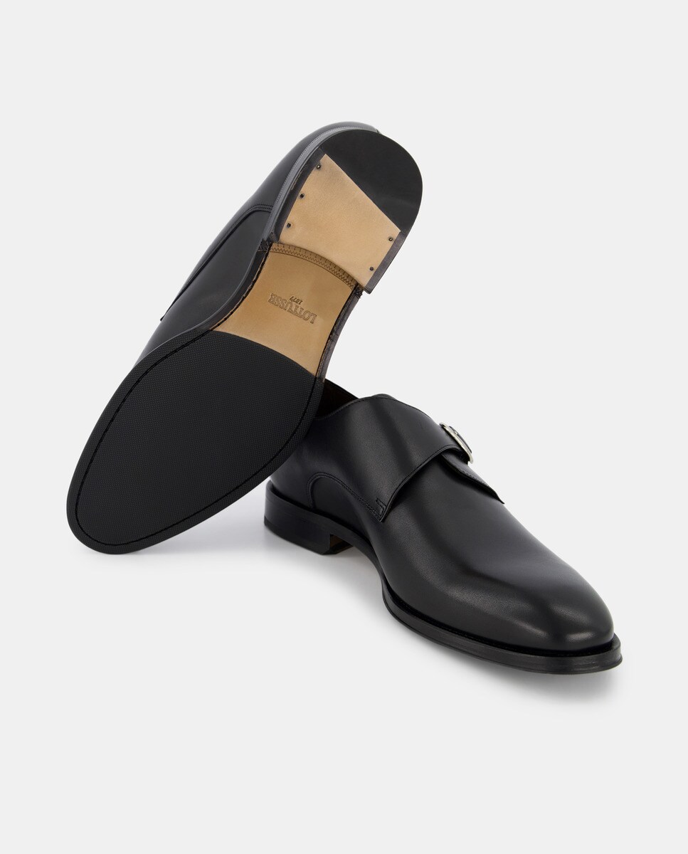 Sapatos em Pele Lenox com Fivela Preto-2