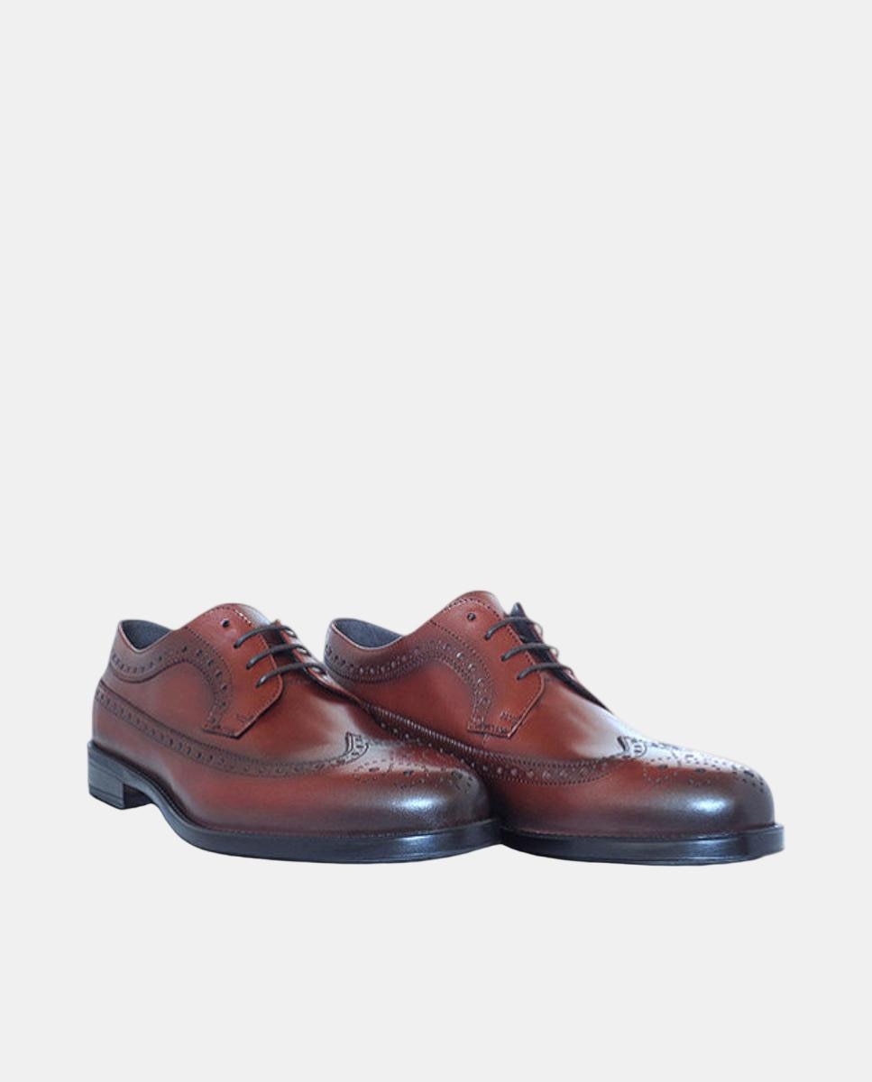Sapatos Tipo Bluchers em Pele com Pala Vega Couro-2