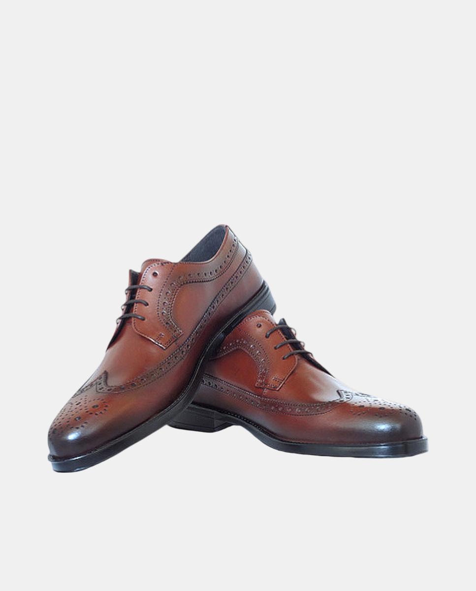 Sapatos Tipo Bluchers em Pele com Pala Vega Couro-3