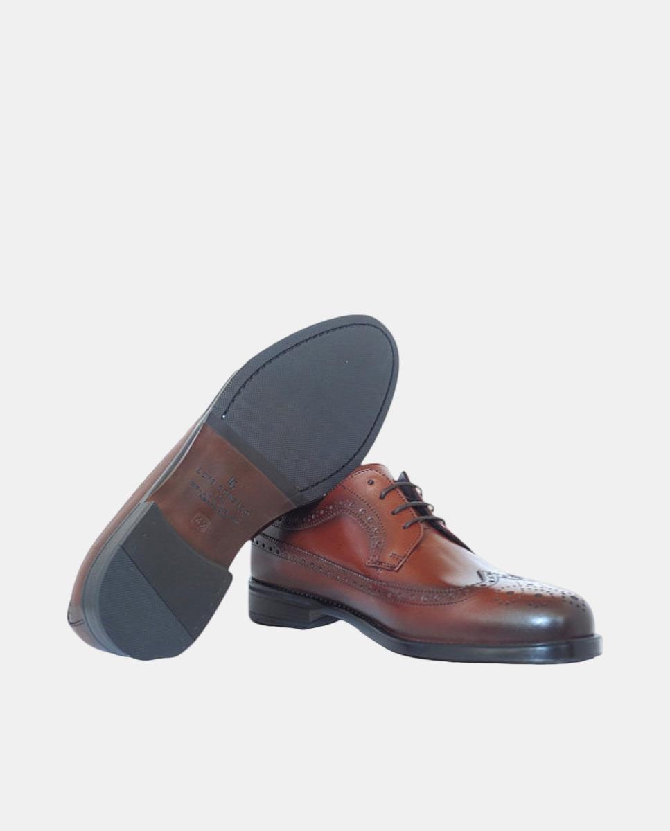 Sapatos Tipo Bluchers em Pele com Pala Vega Couro-4