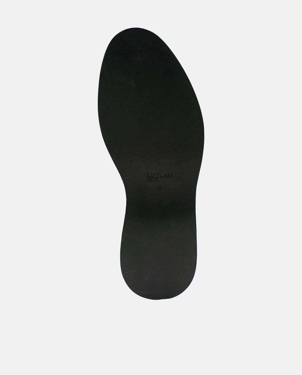 Sapatos Blucher Tipo Mocassins em Pele Castanho-5