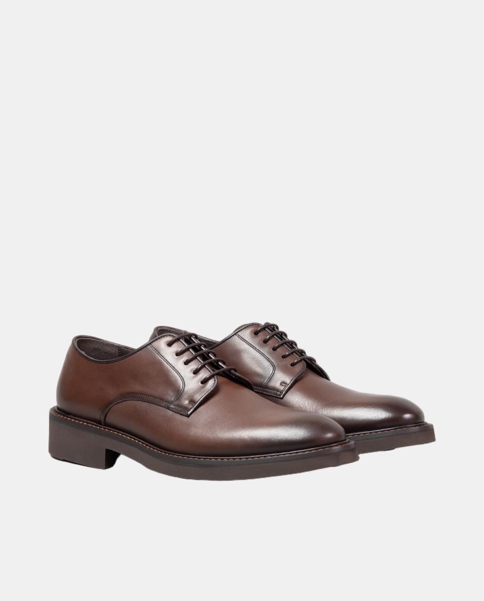 Blucher pele piso borracha Castanho-chocolate-2