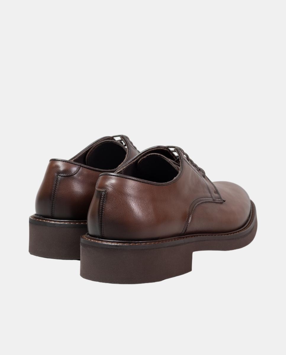 Blucher pele piso borracha Castanho-chocolate-4