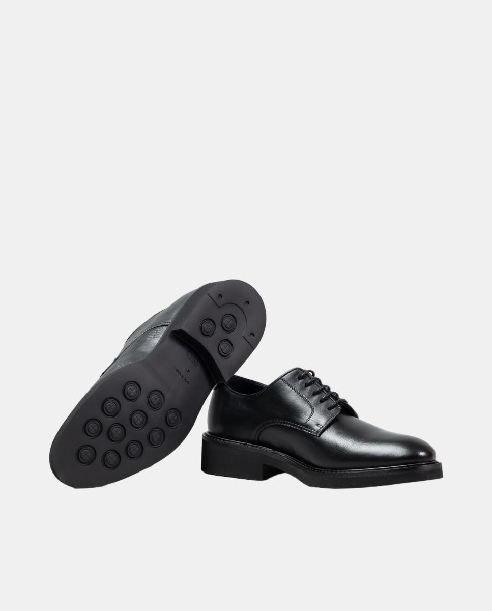 Blucher pele piso borracha Preto-4