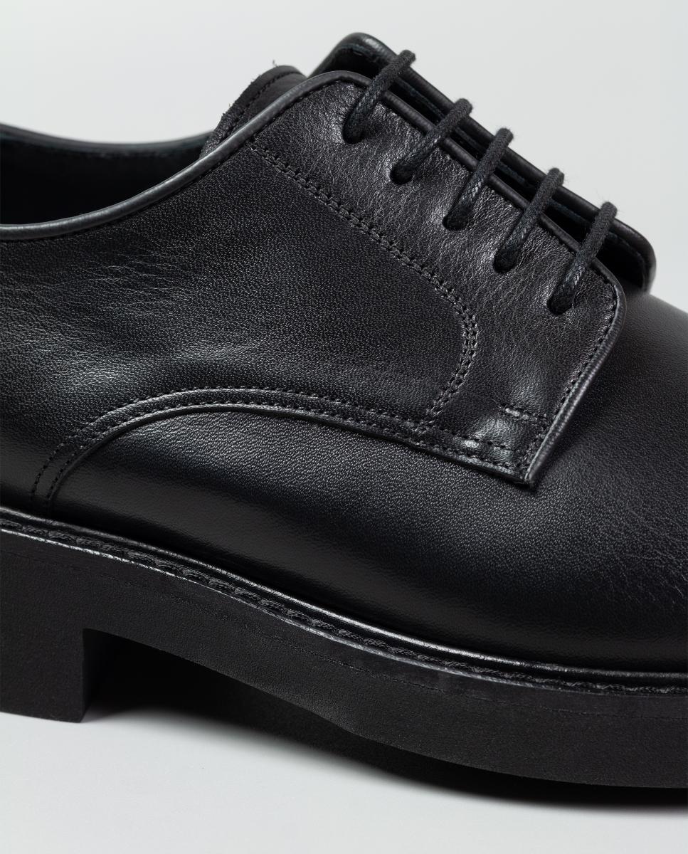 Blucher pele piso borracha Preto-5