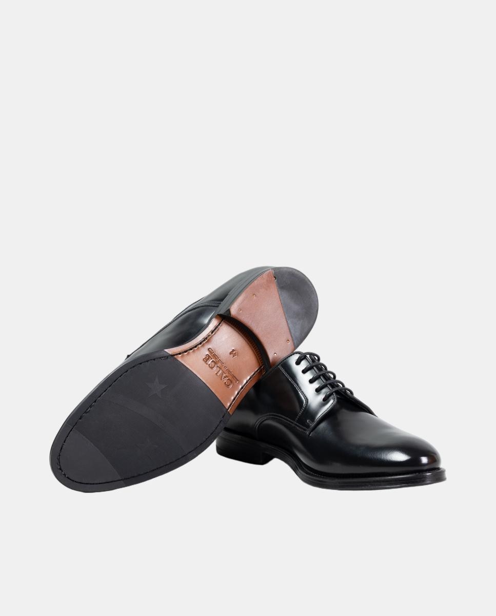 Blucher pele com sola pele Preto-3