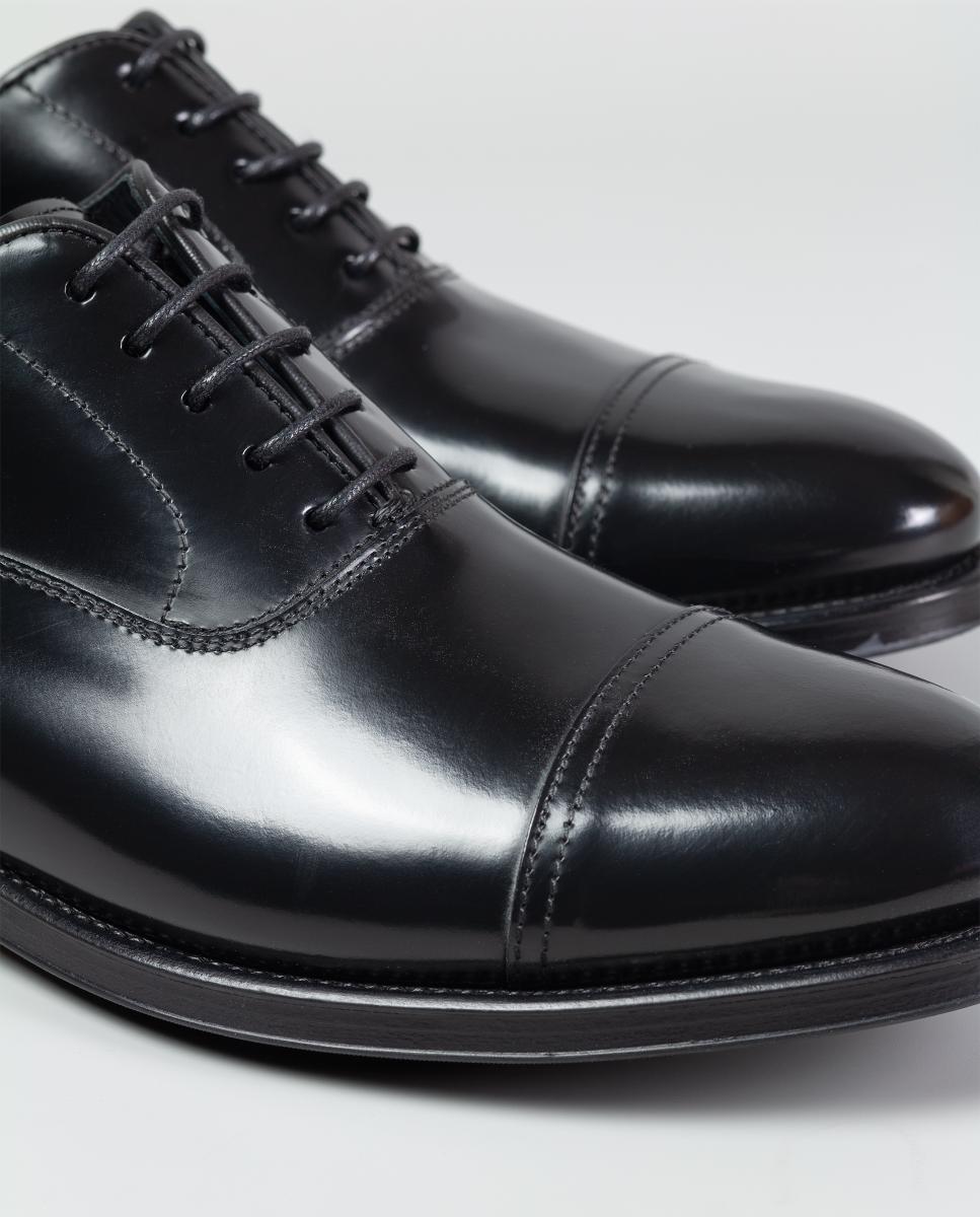 Blucher pele com sola pele Preto-5