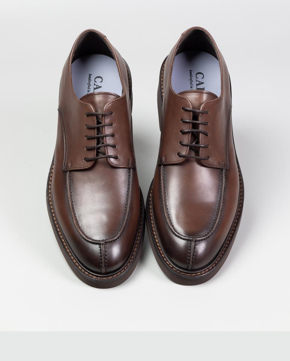 Blucher pele piso borracha Castanho-chocolate-2