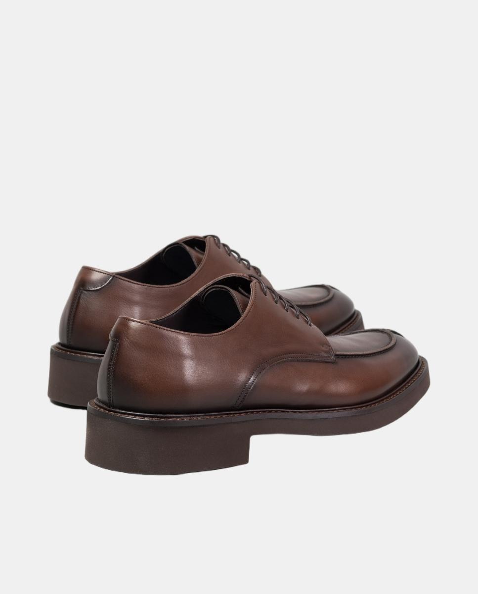 Blucher pele piso borracha Castanho-chocolate-5