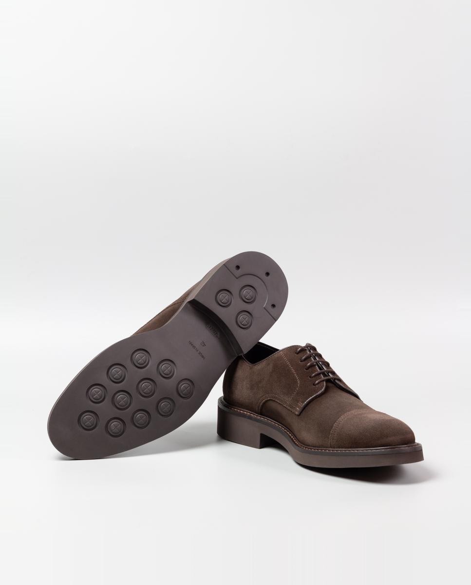 Blucher pele piso borracha Castanho-chocolate-4