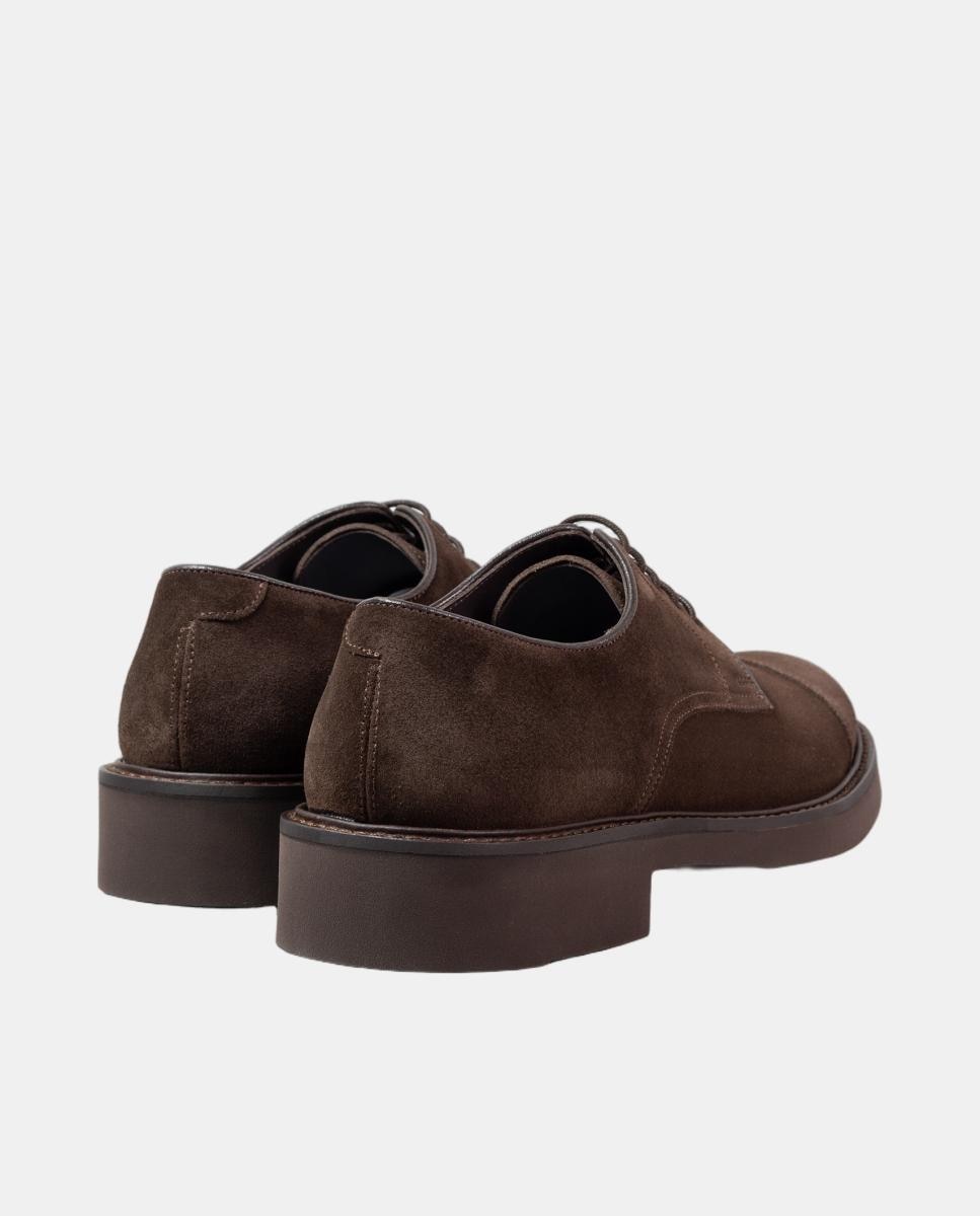 Blucher pele piso borracha Castanho-chocolate-5