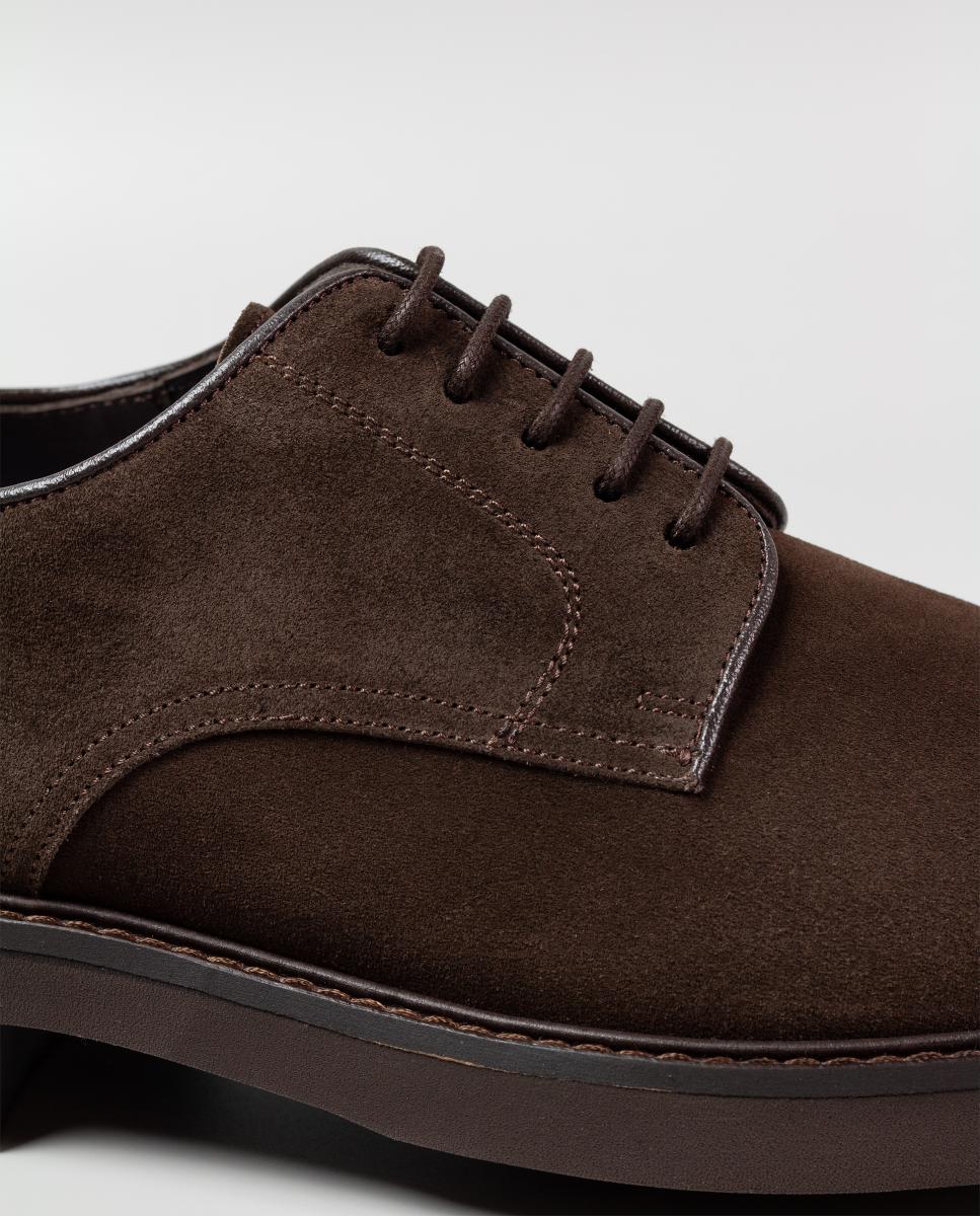 Blucher pele piso borracha Castanho-chocolate-6