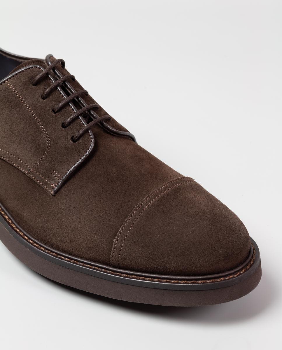 Blucher pele piso borracha Castanho-chocolate-7
