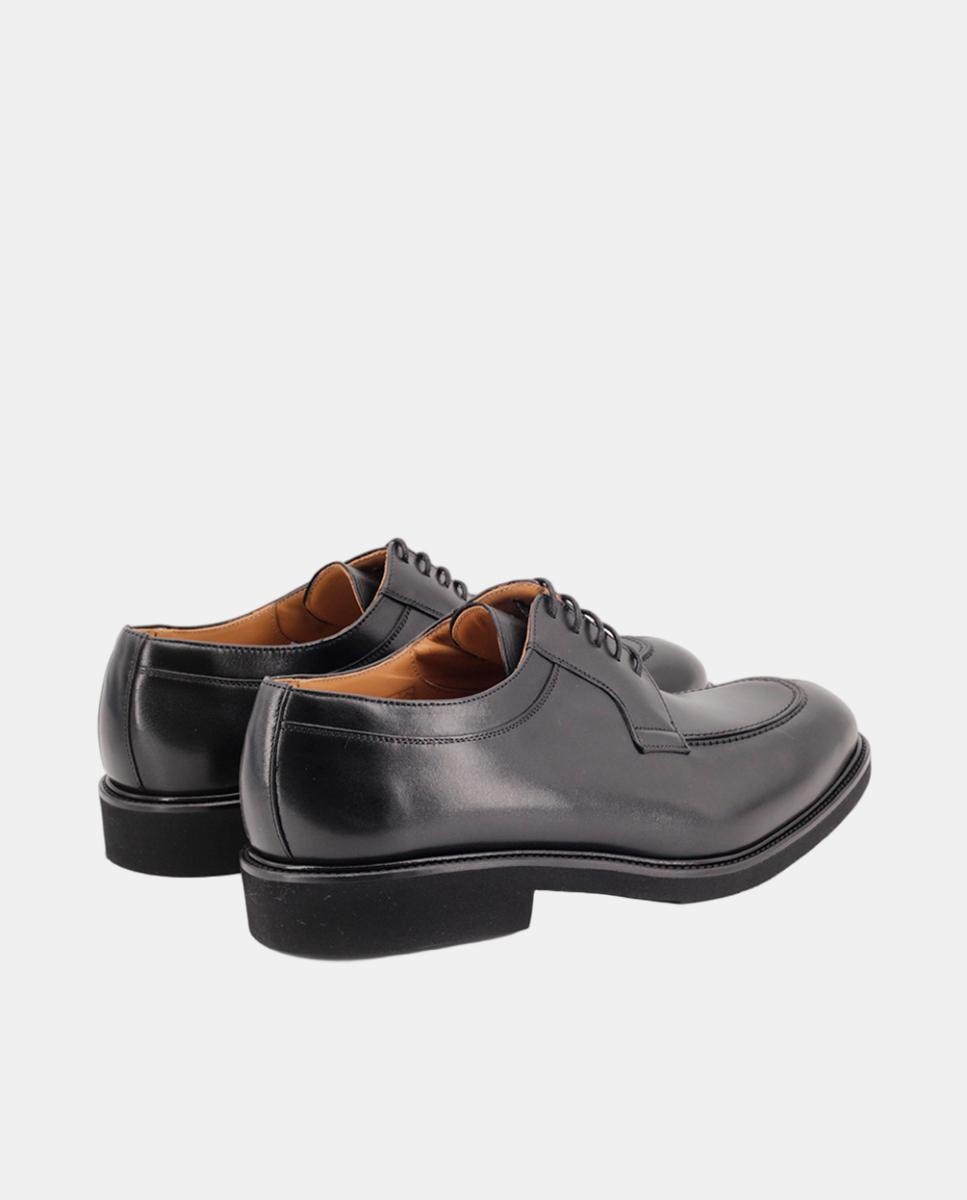 Sapatos de Atacadores em Pele Preto-3