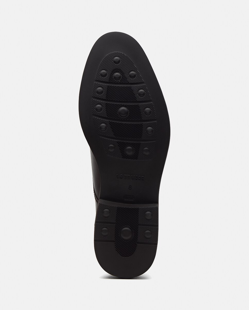 Bluchers em Pele com Fivela Dupla Baltimore Castanho-escuro-12