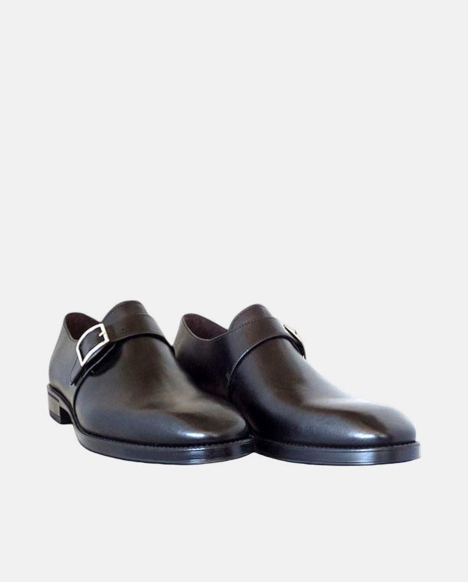 Sapatos em Pele com Fivela Preto-2