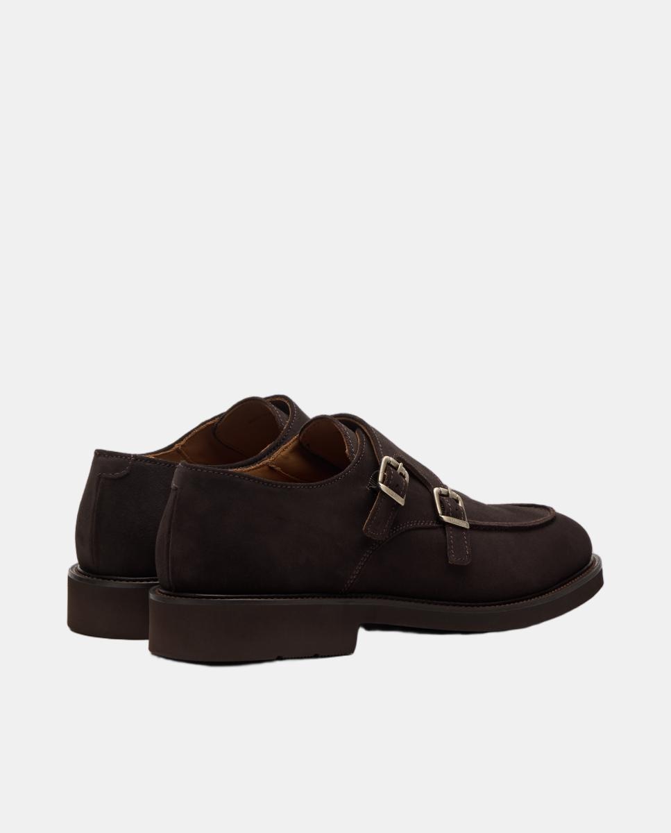 Imagen 6 de Zapato doble hebilla mocasin hombre piel de ante - Lottusse - Moka Moka