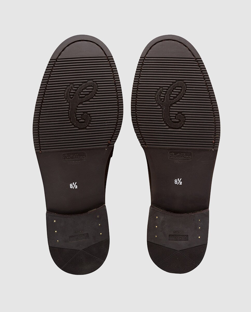 Mocassins de homem Castellano em pele castanhos Castanho-6