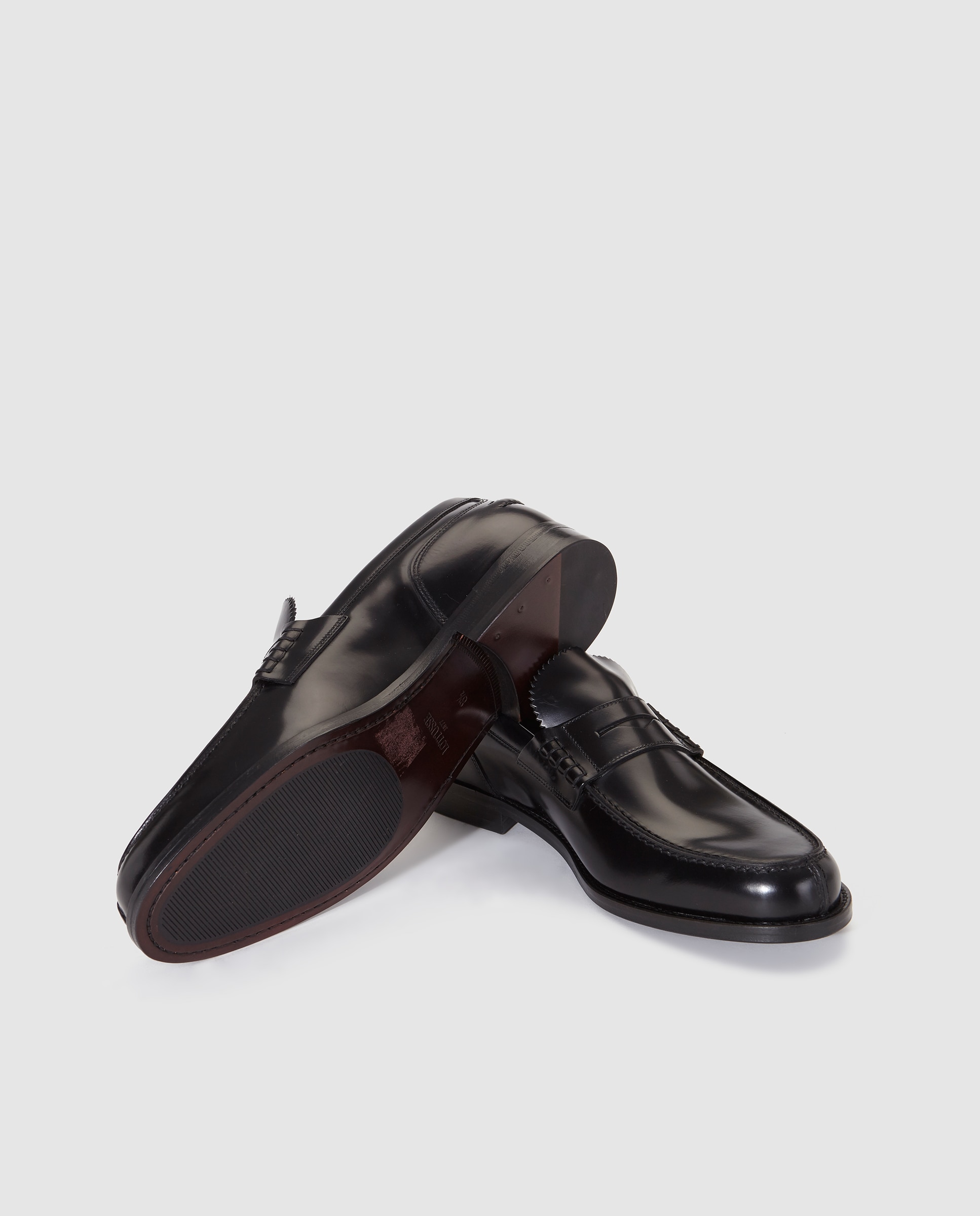 Mocassins de homem Lottusse em pele pretos Preto-2