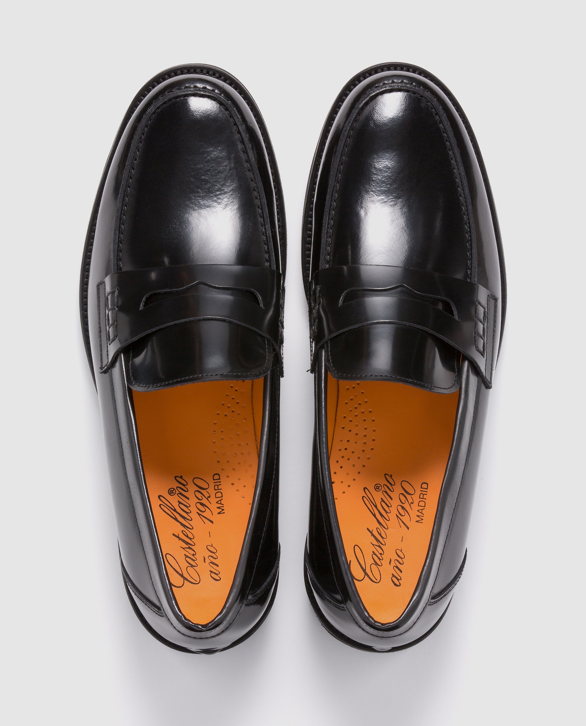 Mocassins de homem Castellano em pele cor preto Preto-4