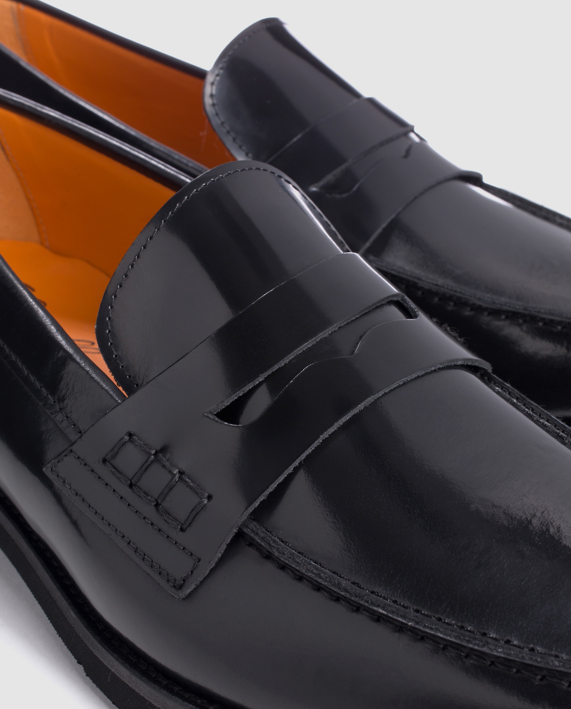 Mocassins de homem Castellano em pele cor preto Preto-5
