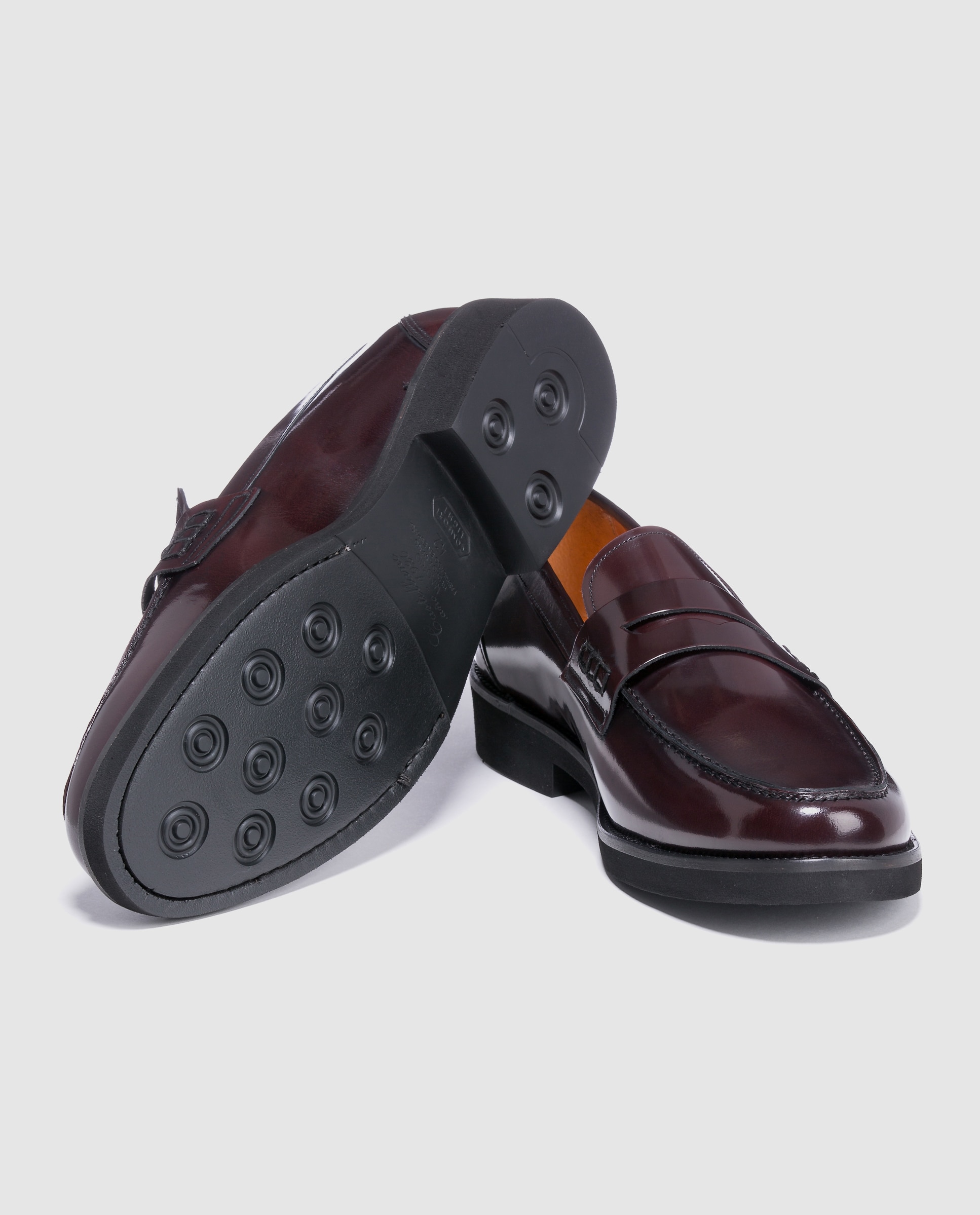 Mocassins de homem Castellano em pele bordeaux Bordeaux-2