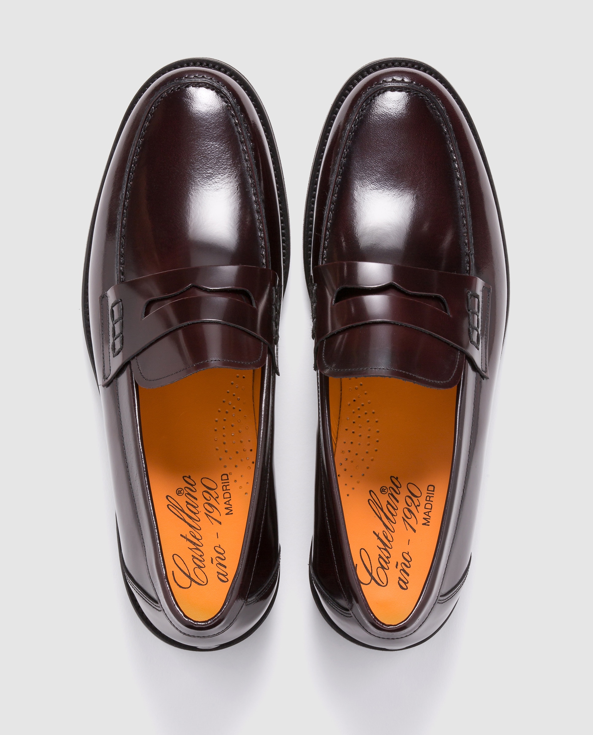 Mocassins de homem Castellano em pele bordeaux Bordeaux-4