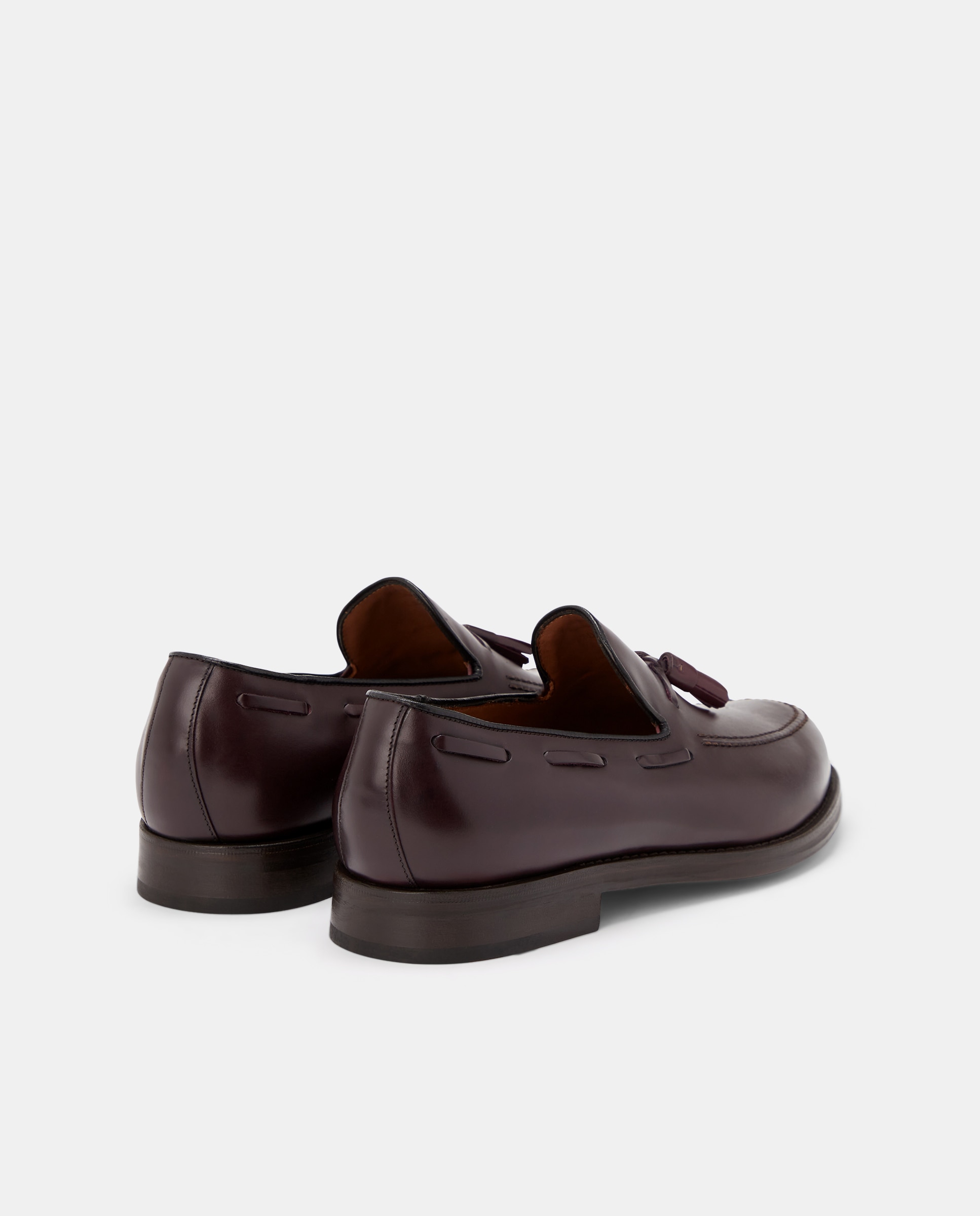 Mocassins em pele bordeaux Bordeaux-3