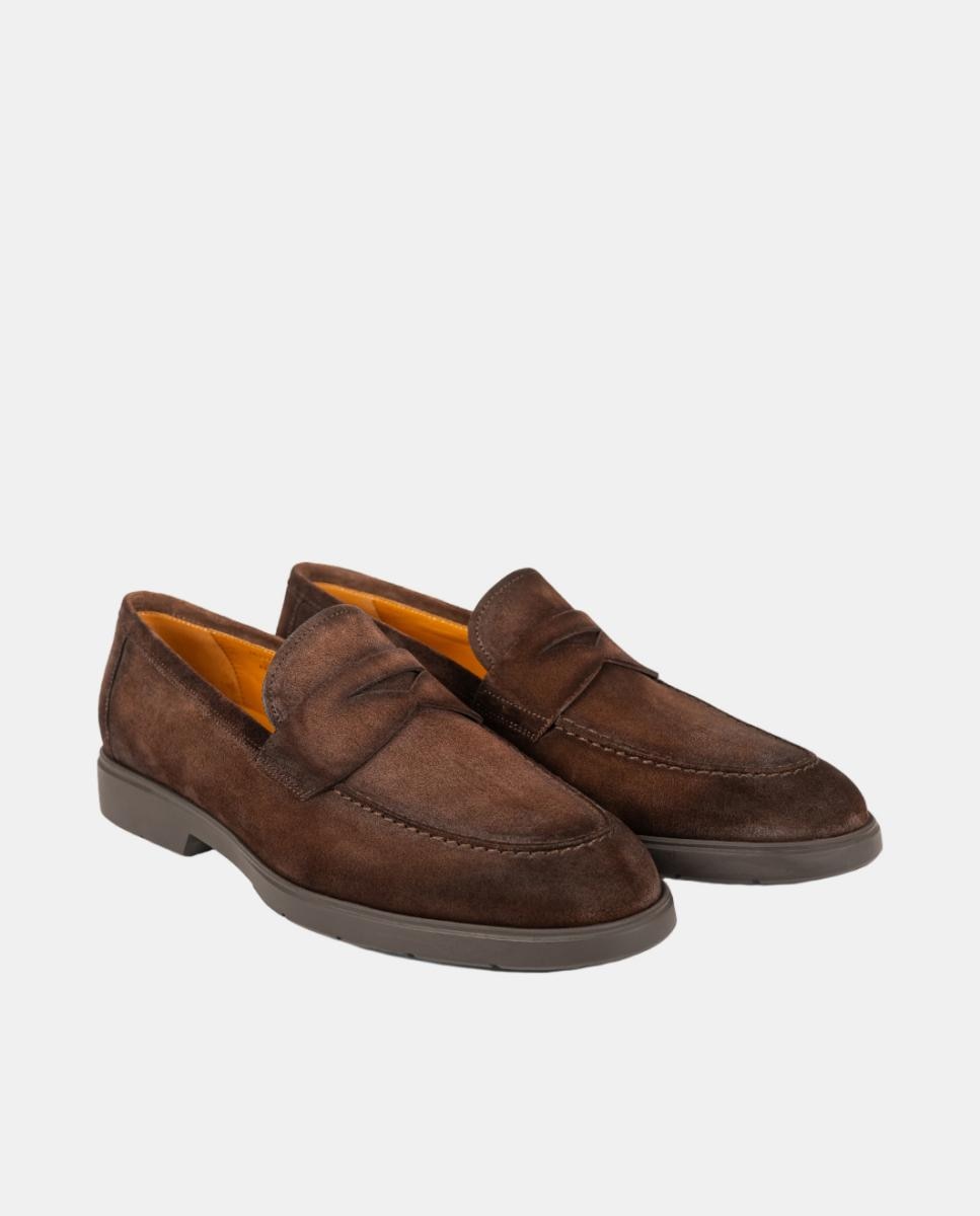 Mocassins de Travessão em Pele PG Pointer Castanho-chocolate-2