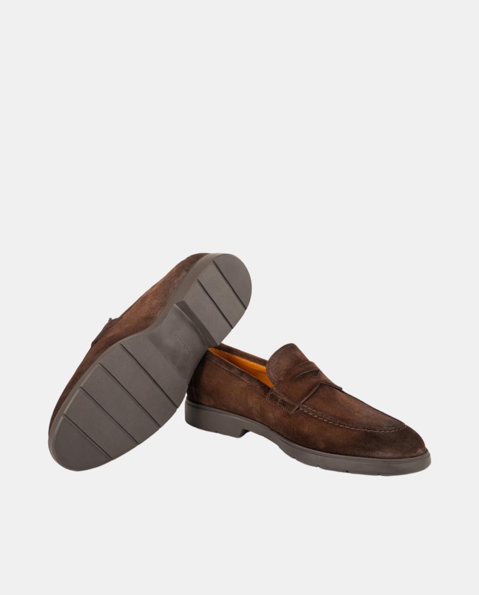 Mocassins de Travessão em Pele PG Pointer Castanho-chocolate-5