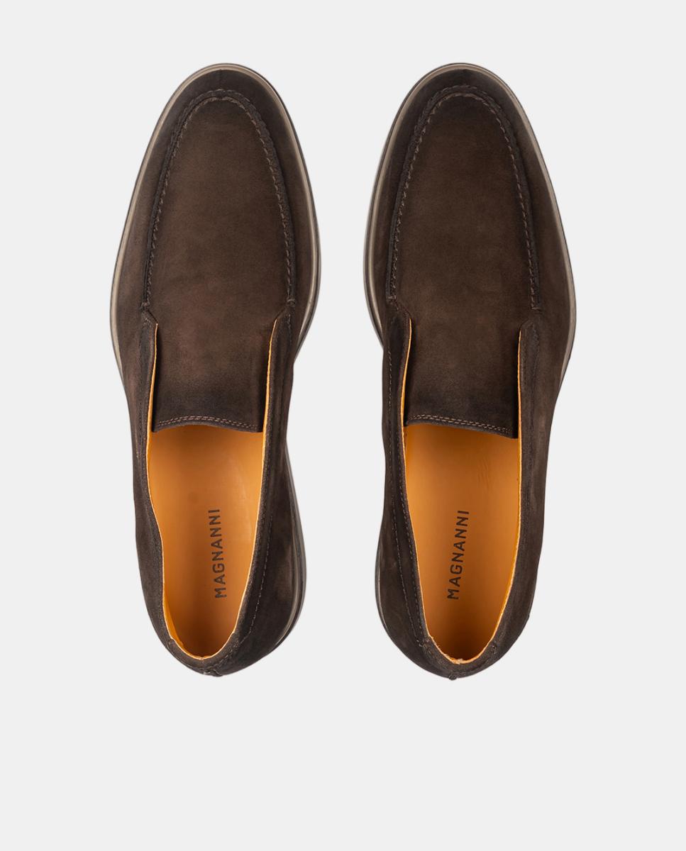 Botins Slip On Wallabee em Pele PG Coroa MGN Castanho-escuro-4