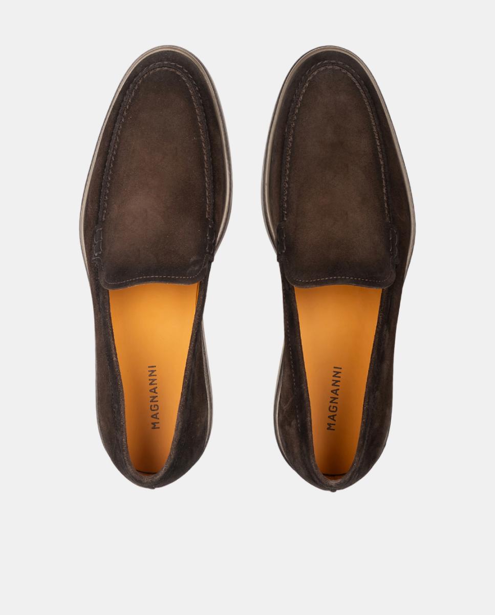 Mocassins Slip On em Pele Pg Coroa MGN Castanho-escuro-4