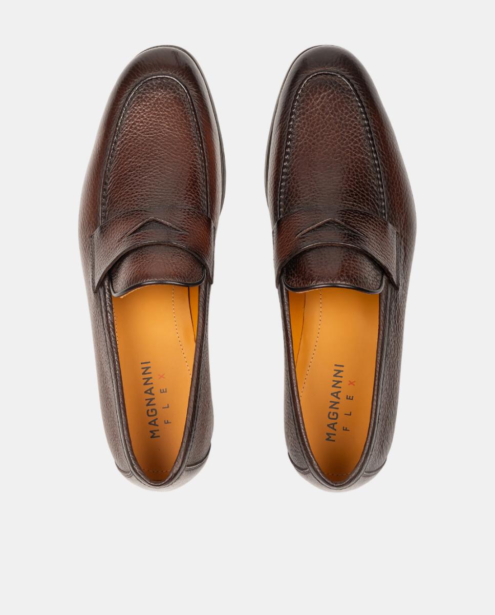 Mocassins de Travessão em Pele PG Aston Castanho-4