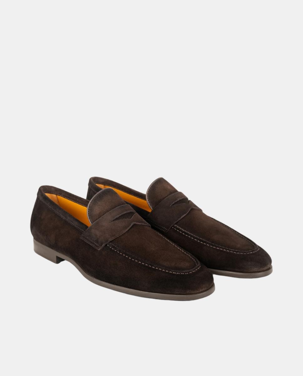 Mocassins de Travessão em Pele PG Aston Castanho-chocolate-2