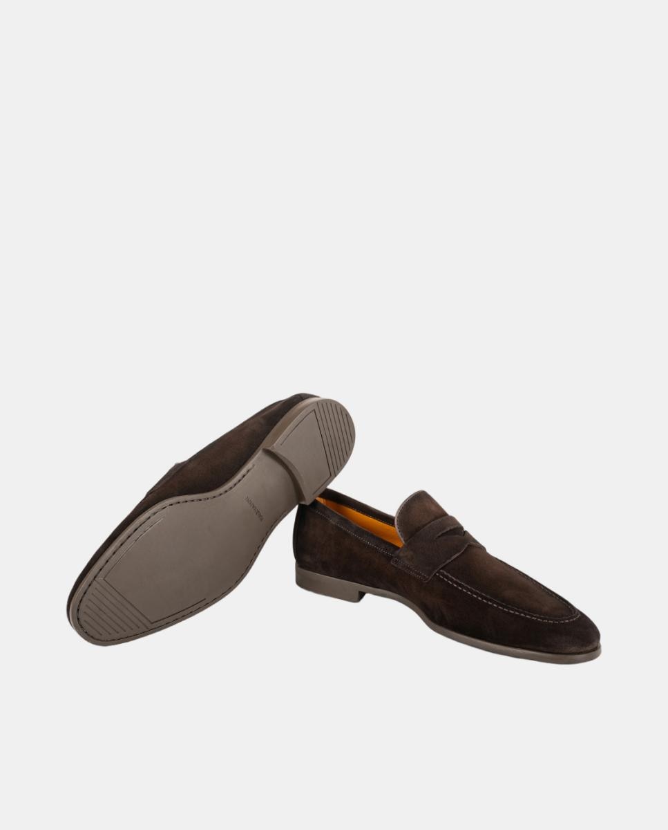 Mocassins de Travessão em Pele PG Aston Castanho-chocolate-5