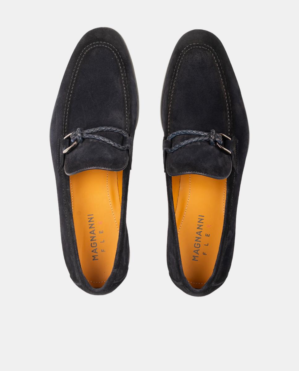 Mocassins de Travessão em Pele PG Aston Azul-escuro-4