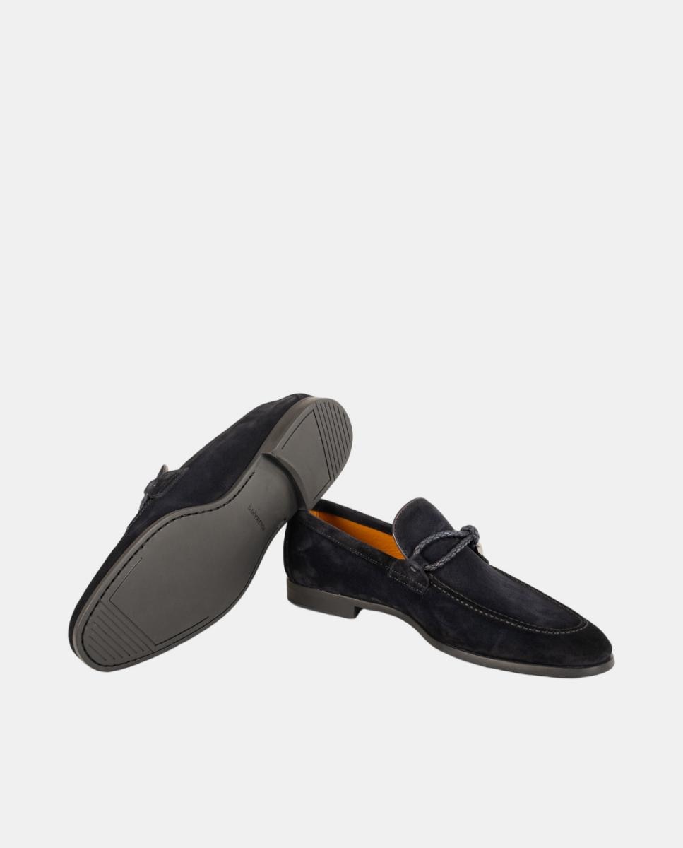 Mocassins de Travessão em Pele PG Aston Azul-escuro-5