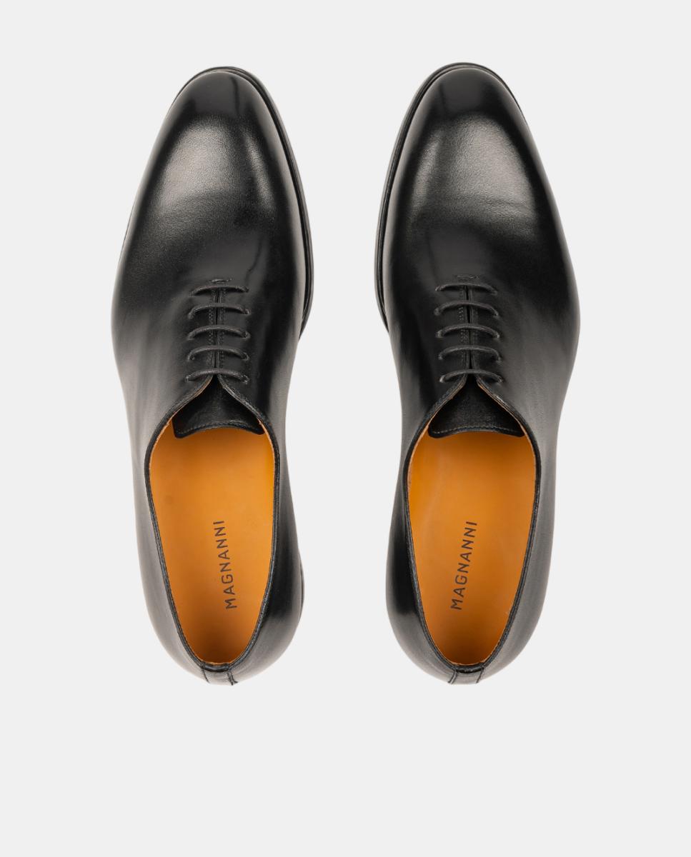 Sapatos Ingleses de Atacadores PL em Pele PG Madison Preto-4