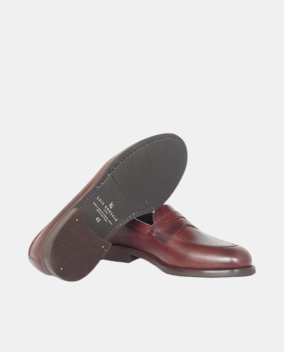 Sapatos Tipo Mocassins em Pele Castanho-escuro-4